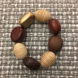 Wood beaded bracelet